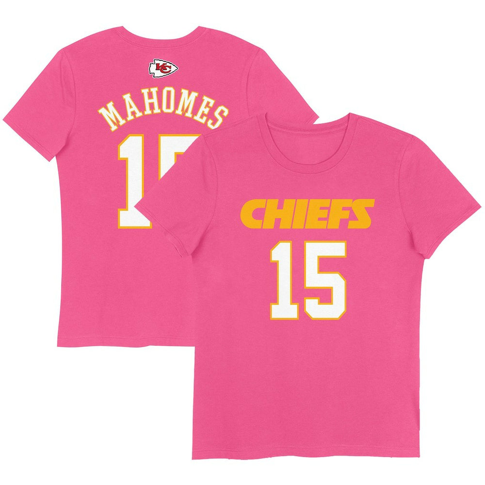 Kansas City Chiefs  Patrick Mahomes  Girls Youth Player Name & Number T-Shirt