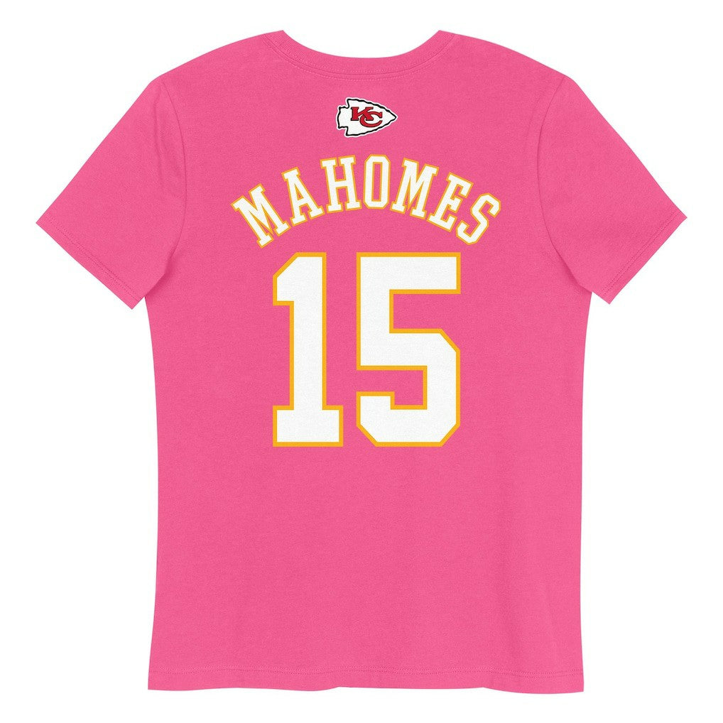 Kansas City Chiefs  Patrick Mahomes  Girls Youth Player Name & Number T-Shirt