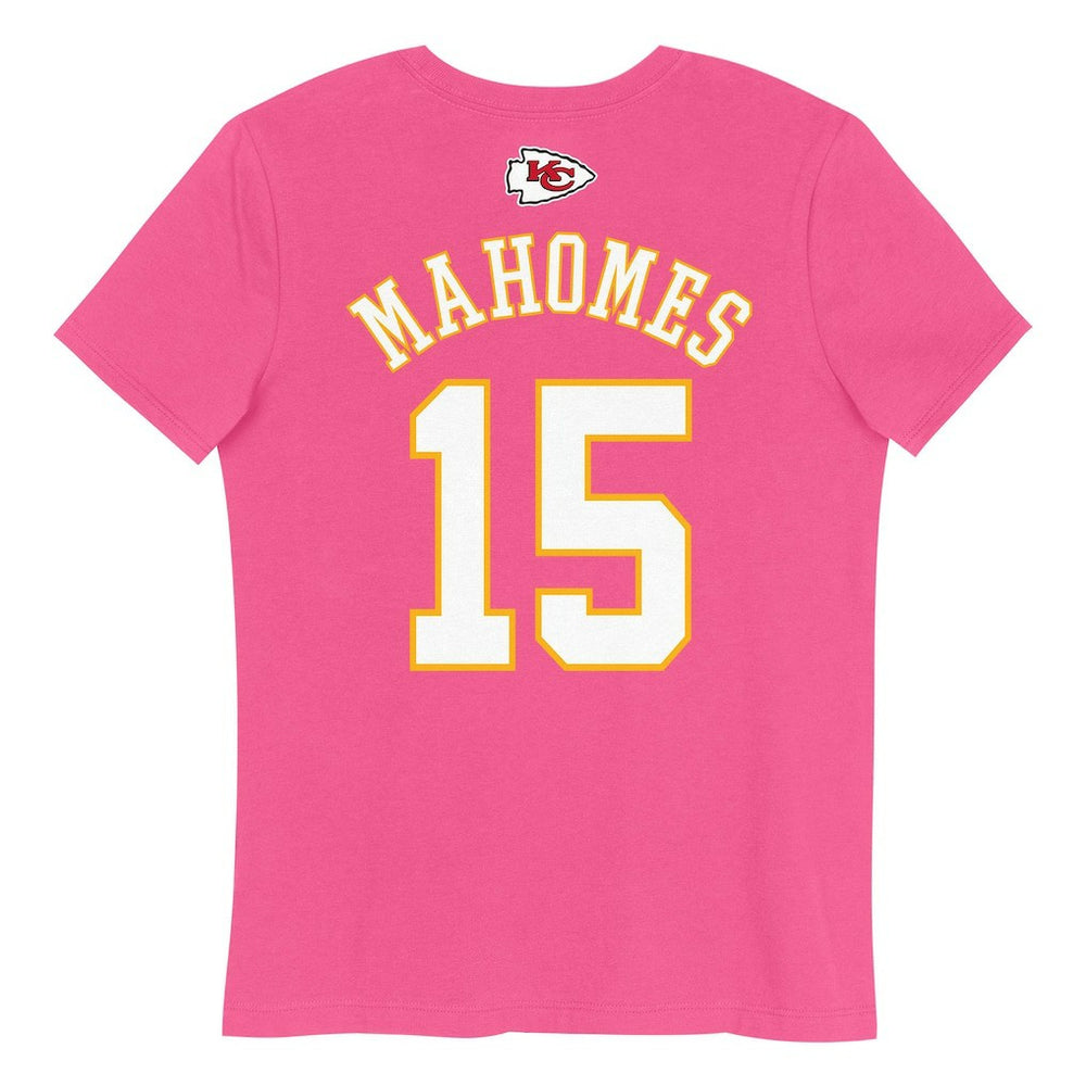Kansas City Chiefs  Patrick Mahomes  Girls Youth Player Name & Number T-Shirt