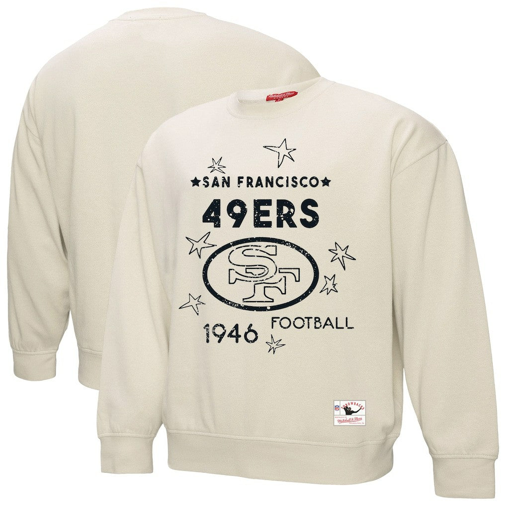 San Francisco 49ers Mitchell & Ness Women's Shooting Stars Pullover Sweatshirt