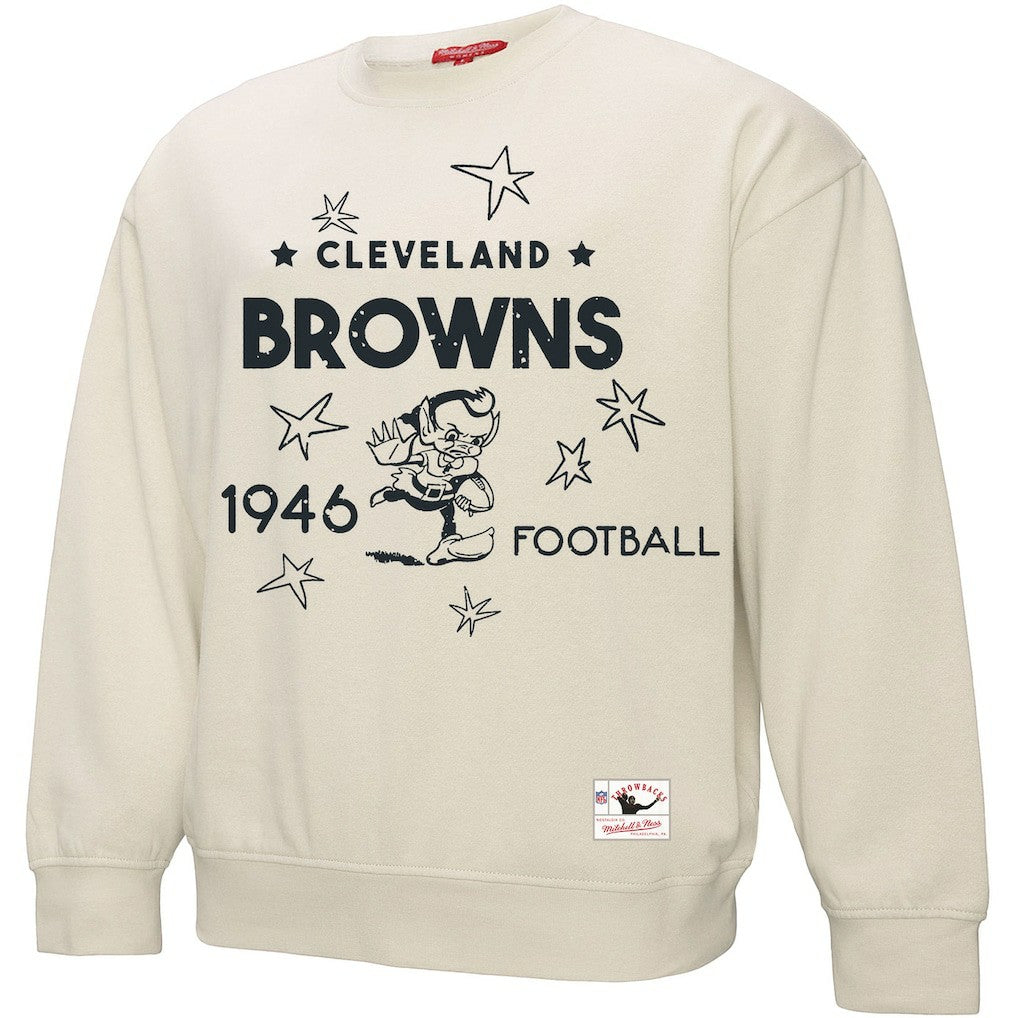Cleveland Browns Mitchell & Ness Women's Shooting Stars Pullover Sweatshirt