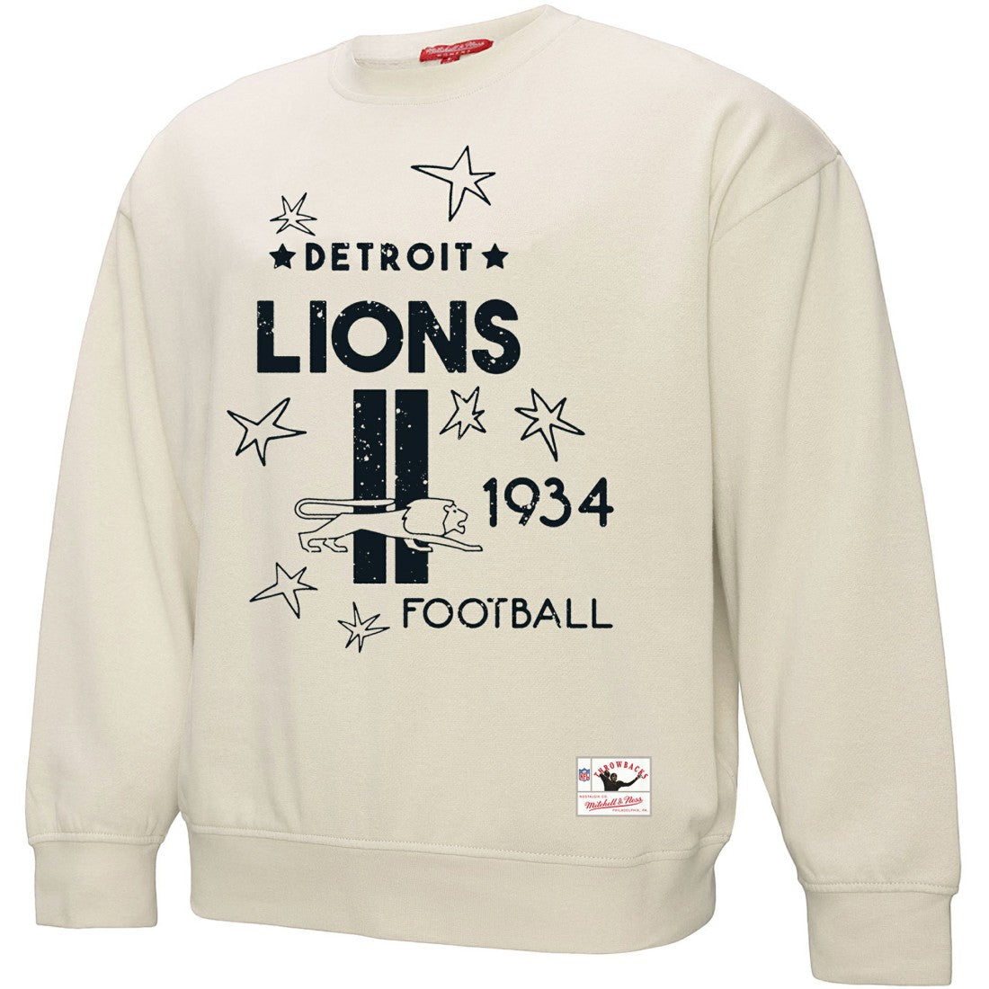 Detroit Lions Mitchell & Ness Women's Shooting Stars Pullover Sweatshirt