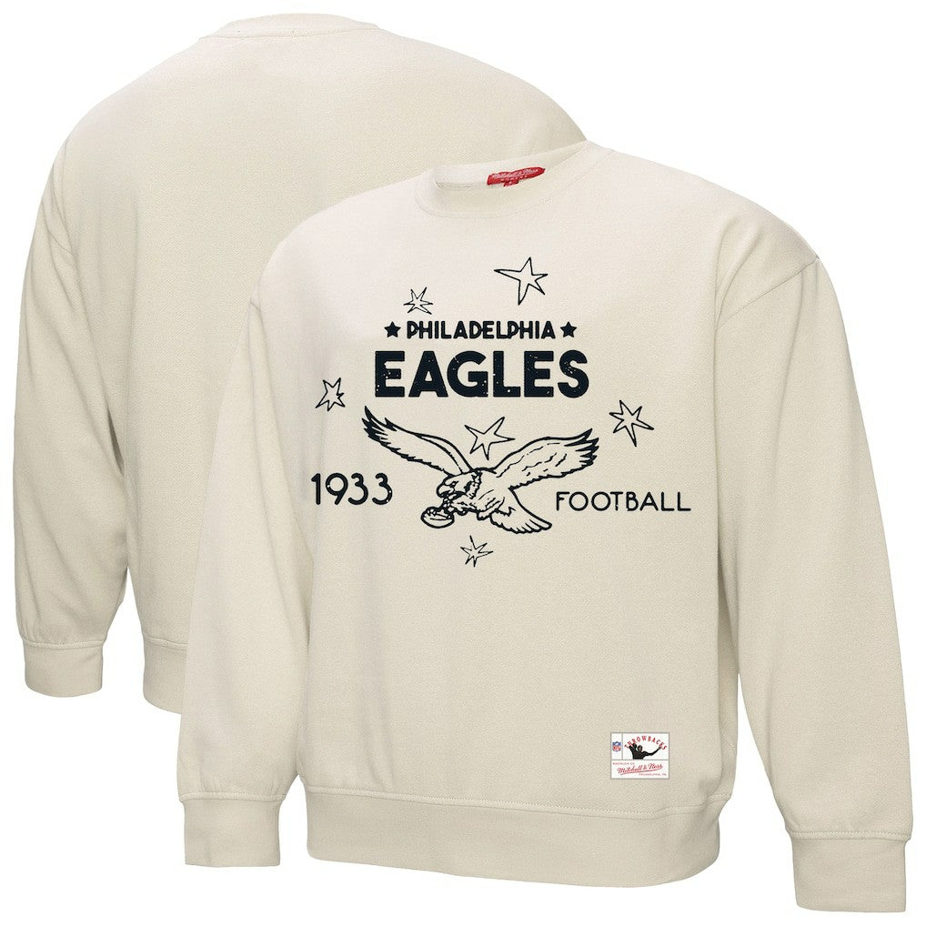 Philadelphia Eagles Mitchell & Ness Women's Shooting Stars Pullover Sweatshirt