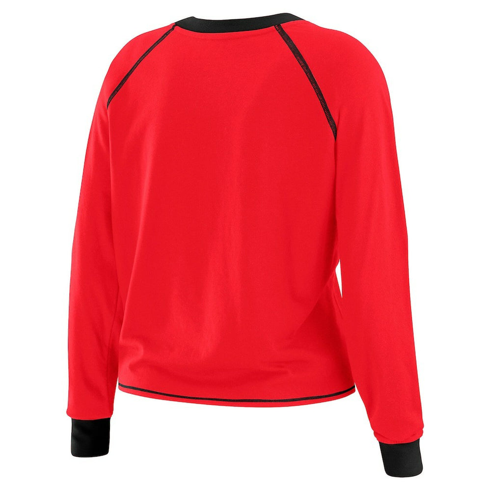 San Francisco 49ers  WEAR by Erin Andrews Women's Plus Size Tie-Front Long Sleeve Top