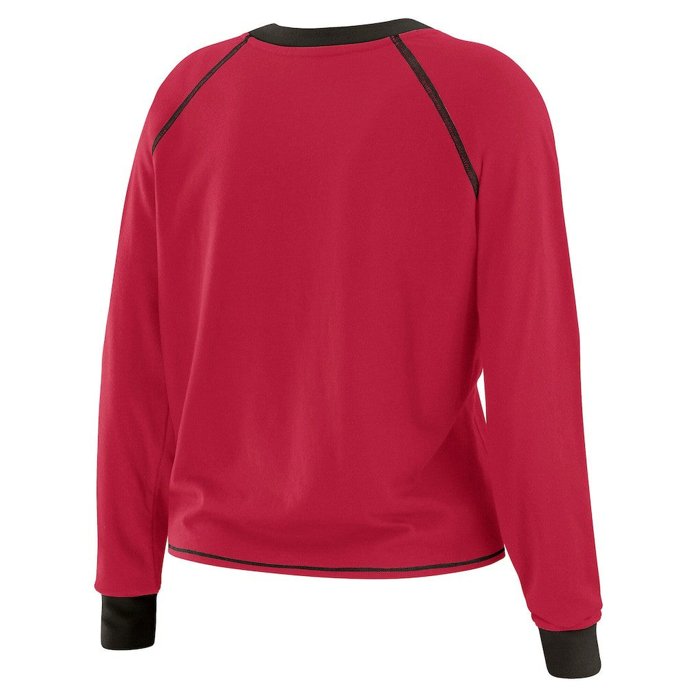 Arizona Cardinals  WEAR by Erin Andrews Women's Plus Size Tie-Front Long Sleeve Top