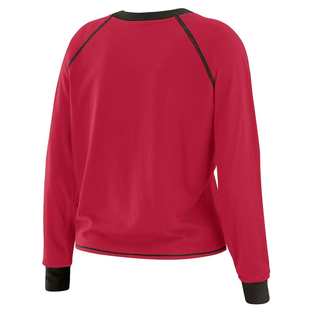 Arizona Cardinals  WEAR by Erin Andrews Women's Plus Size Tie-Front Long Sleeve Top