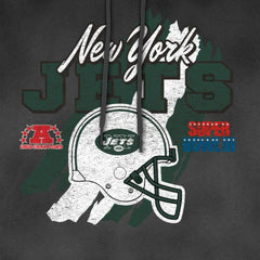 New York Jets New Era Identity Helmet Enzyme Washed Pullover Hoodie