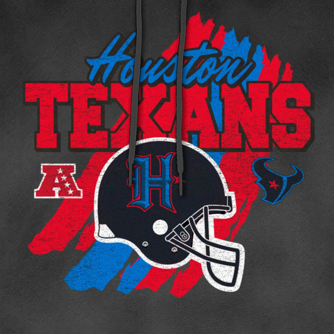Houston Texans New Era Identity Helmet Enzyme Washed Pullover Hoodie