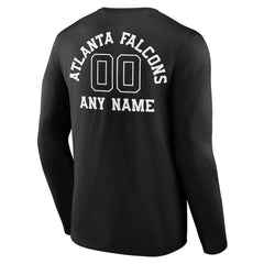 Atlanta Falcons  Personalized Name & Number Monochrome Long Sleeve T-Shirt