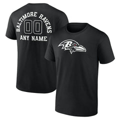 Baltimore Ravens  Personalized Name & Number Monochrome T-Shirt