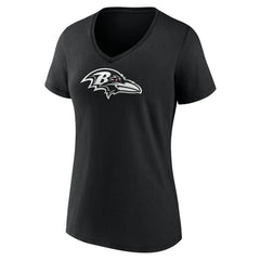 Baltimore Ravens  Women's Personalized Name & Number Monochrome V-Neck T-Shirt