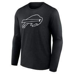 Buffalo Bills  Personalized Name & Number Monochrome Long Sleeve T-Shirt