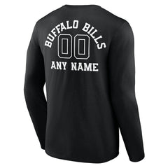 Buffalo Bills  Personalized Name & Number Monochrome Long Sleeve T-Shirt