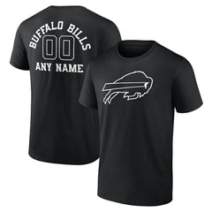 Buffalo Bills  Personalized Name & Number Monochrome T-Shirt