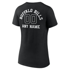 Buffalo Bills  Women's Personalized Name & Number Monochrome V-Neck T-Shirt