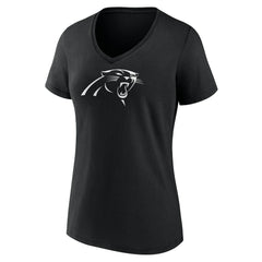 Carolina Panthers  Women's Personalized Name & Number Monochrome V-Neck T-Shirt