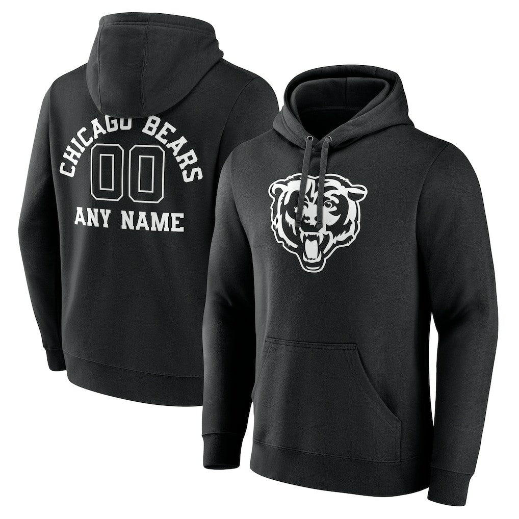 Chicago Bears  Personalized Name & Number Pullover Hoodie