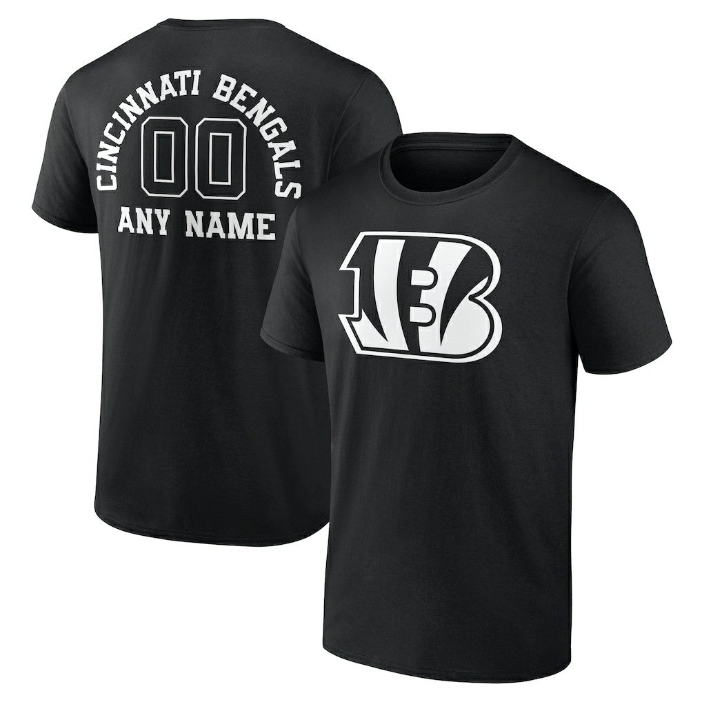 Cincinnati Bengals  Personalized Name & Number Monochrome T-Shirt