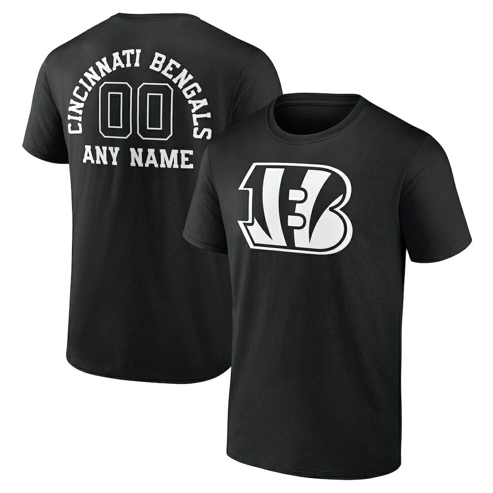 Cincinnati Bengals  Personalized Name & Number Monochrome T-Shirt