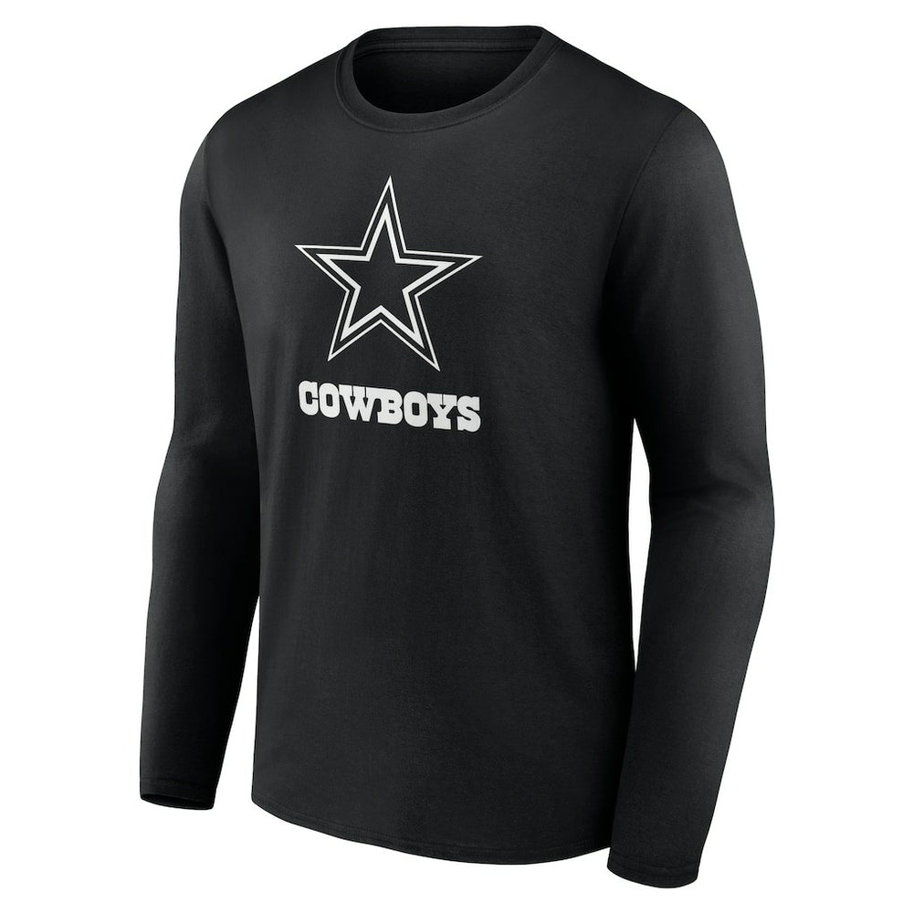 Dallas Cowboys  Personalized Name & Number Monochrome Long Sleeve T-Shirt