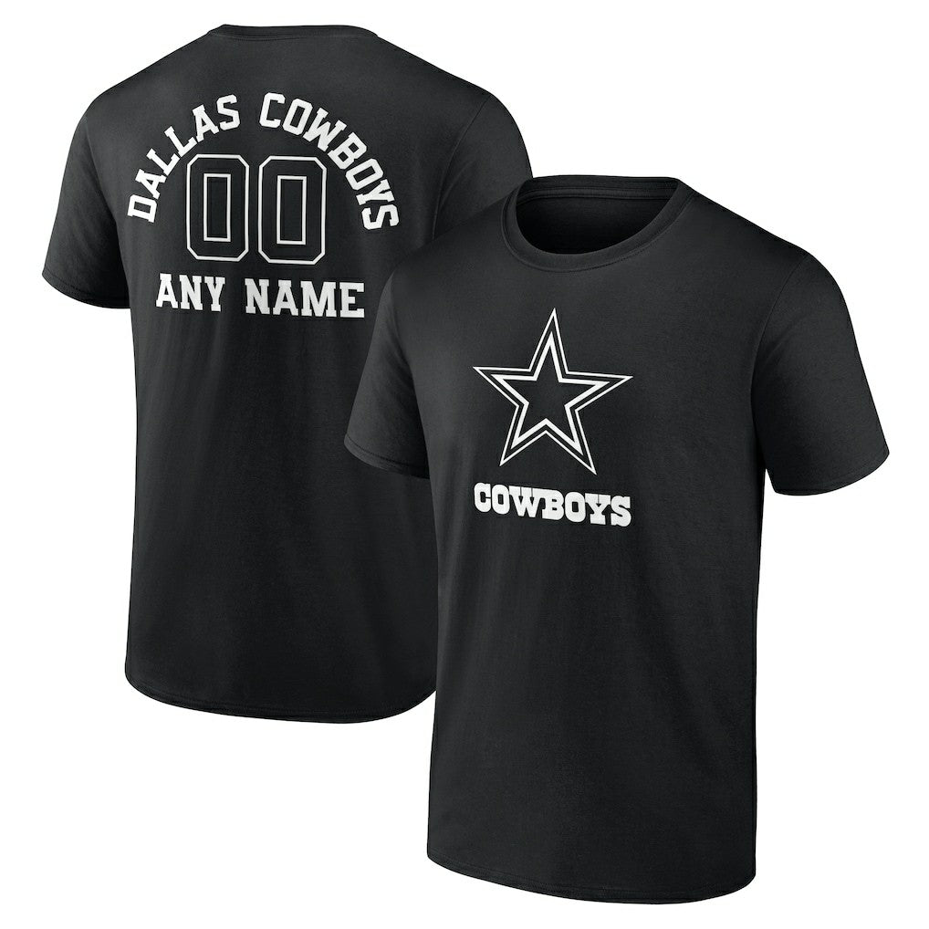 Dallas Cowboys  Personalized Name & Number Monochrome T-Shirt