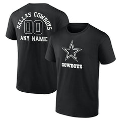 Dallas Cowboys  Personalized Name & Number Monochrome T-Shirt