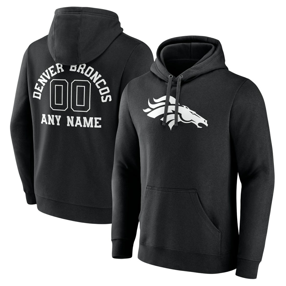 Denver Broncos  Personalized Name & Number Pullover Hoodie