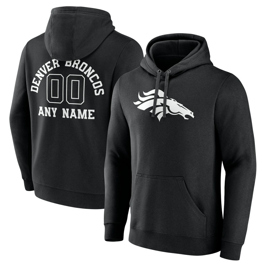 Denver Broncos  Personalized Name & Number Pullover Hoodie