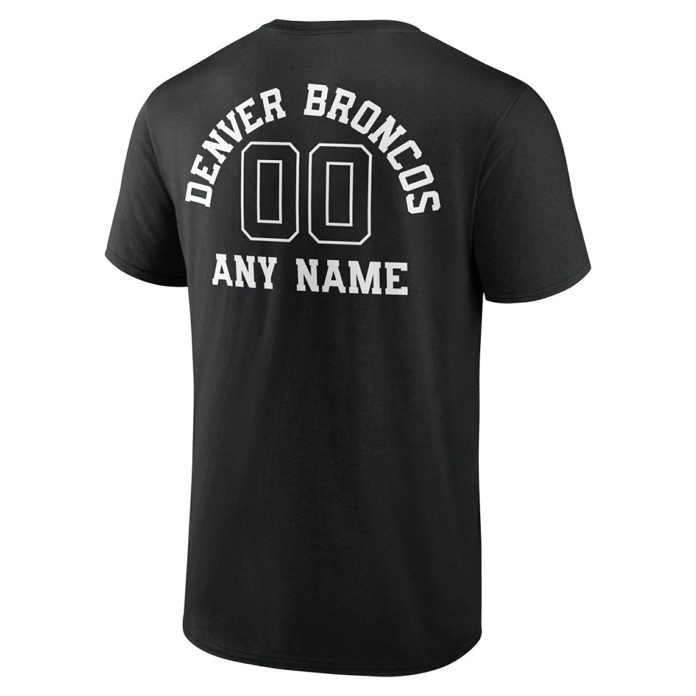 Denver Broncos  Personalized Name & Number Monochrome T-Shirt