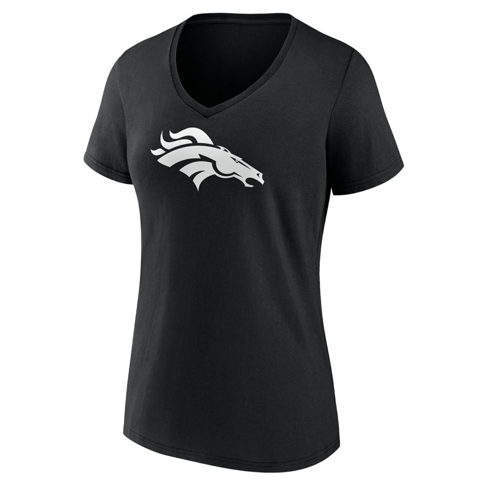 Denver Broncos  Women's Personalized Name & Number Monochrome V-Neck T-Shirt