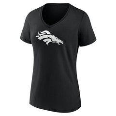 Denver Broncos  Women's Personalized Name & Number Monochrome V-Neck T-Shirt