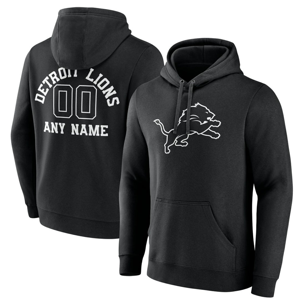 Detroit Lions  Personalized Name & Number Pullover Hoodie