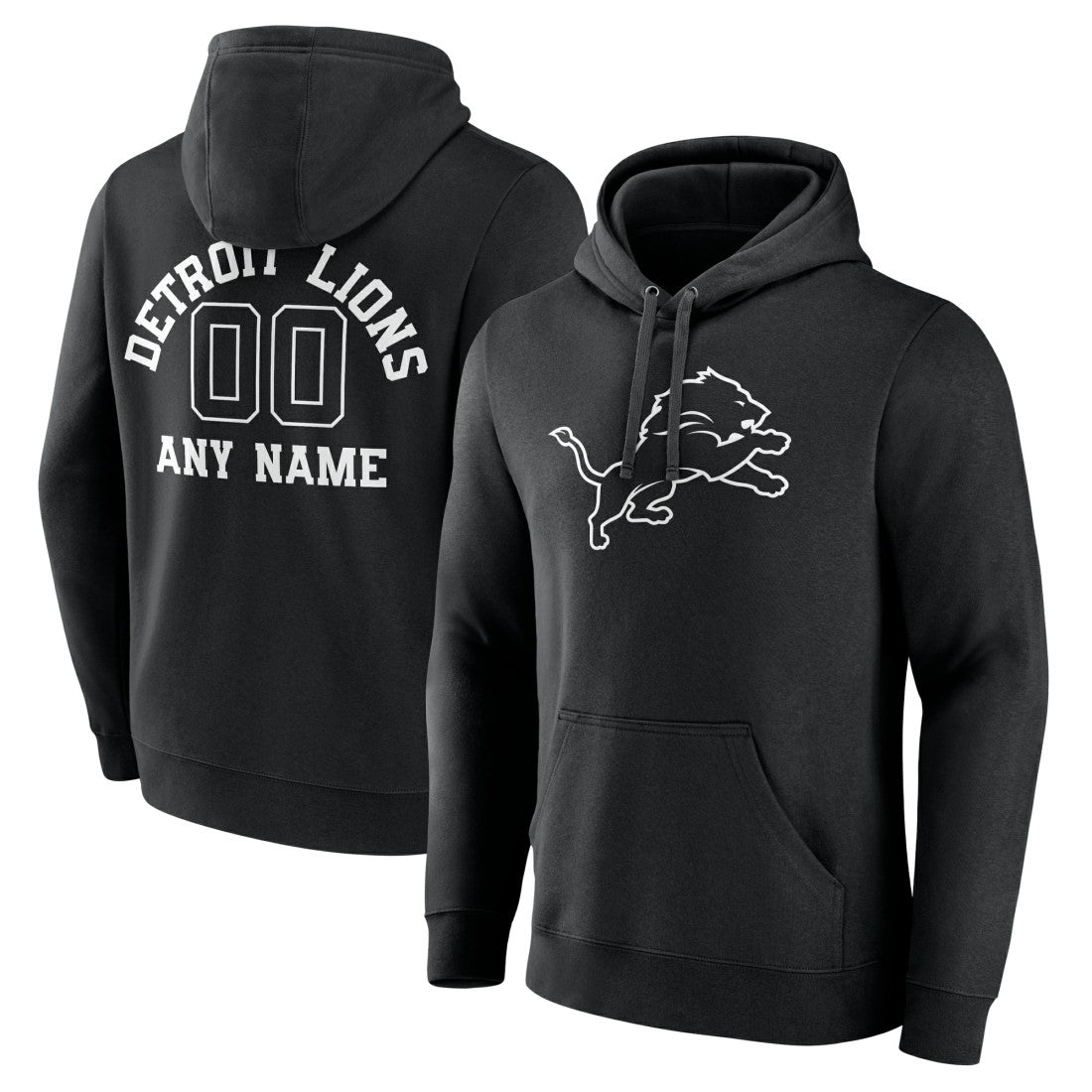 Detroit Lions  Personalized Name & Number Pullover Hoodie