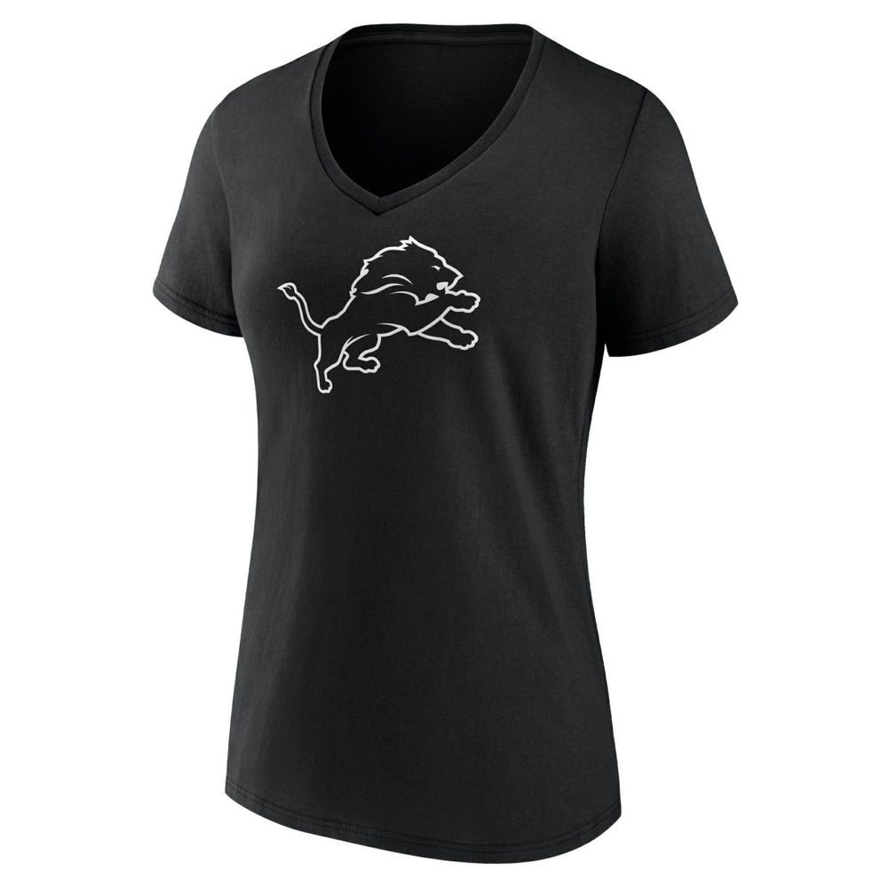 Detroit Lions  Women's Personalized Name & Number Monochrome V-Neck T-Shirt