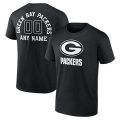 Green Bay Packers  Personalized Name & Number Monochrome T-Shirt
