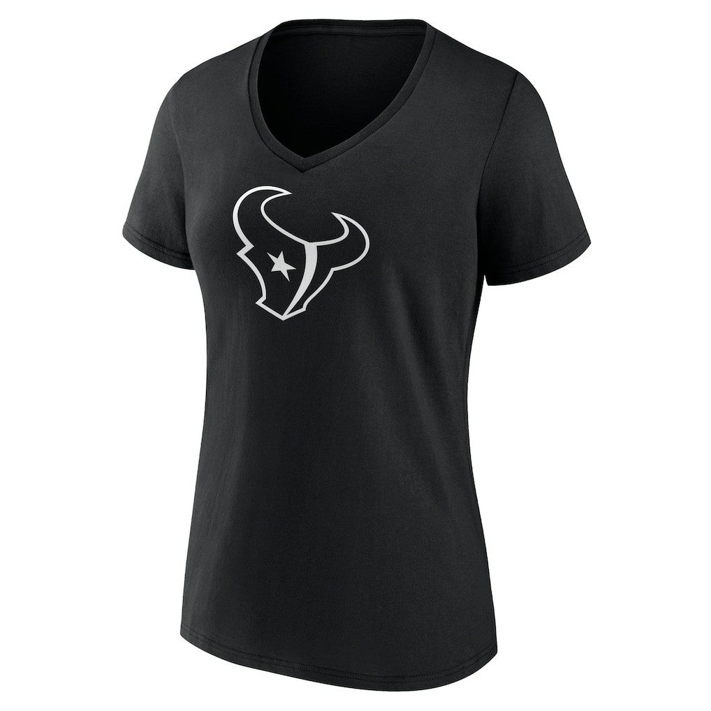Houston Texans  Women's Personalized Name & Number Monochrome V-Neck T-Shirt
