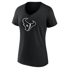 Houston Texans  Women's Personalized Name & Number Monochrome V-Neck T-Shirt