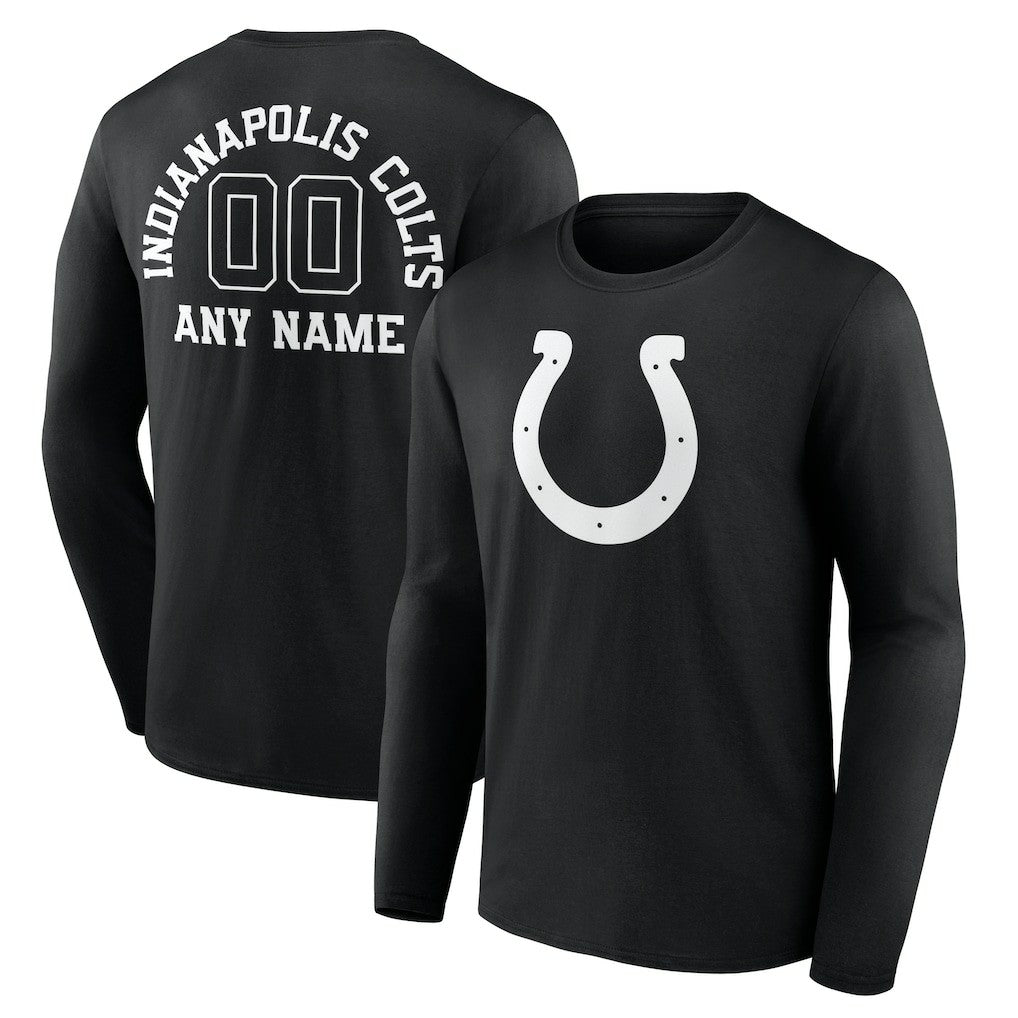 Indianapolis Colts  Personalized Name & Number Monochrome Long Sleeve T-Shirt