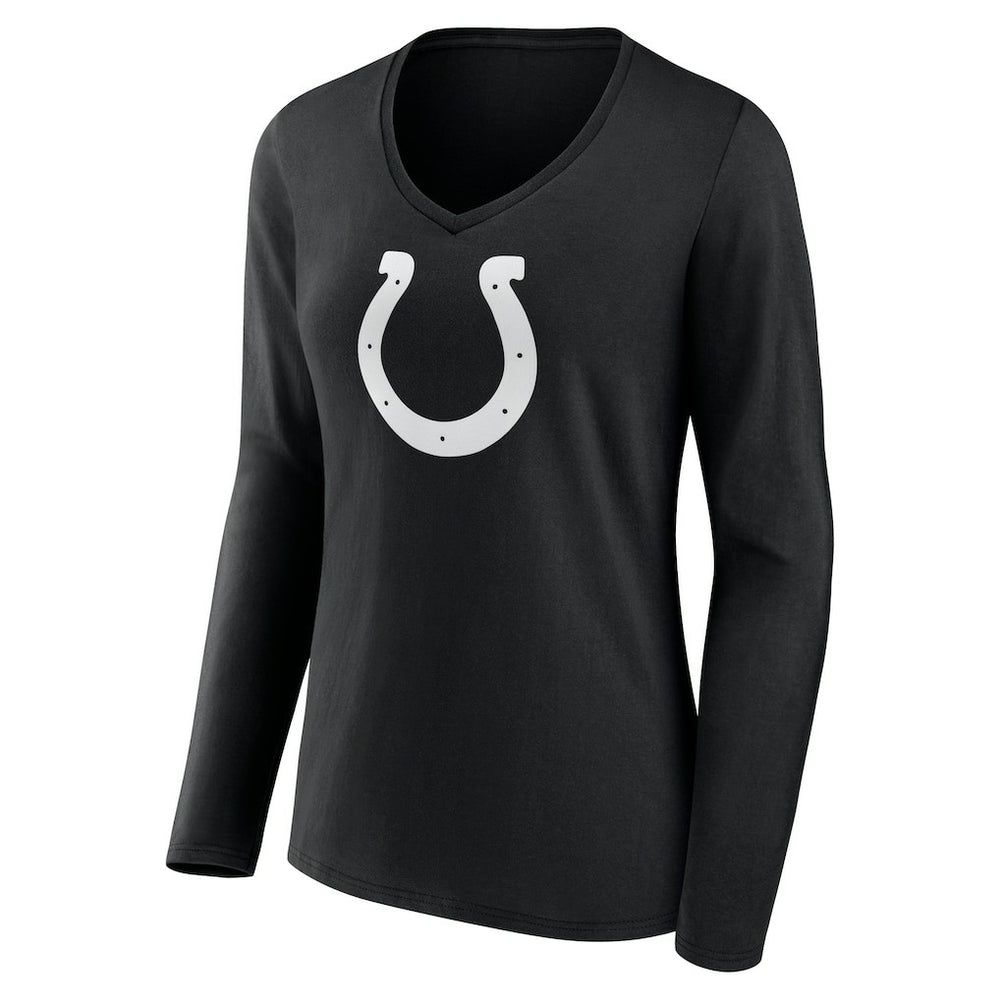 Indianapolis Colts  Women's Personalized Name & Number Monochrome Long Sleeve V-Neck T-Shirt