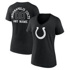 Indianapolis Colts  Women's Personalized Name & Number Monochrome V-Neck T-Shirt