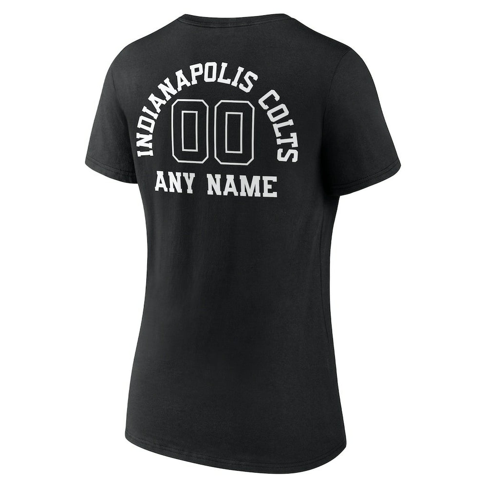 Indianapolis Colts  Women's Personalized Name & Number Monochrome V-Neck T-Shirt