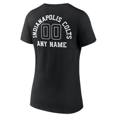 Indianapolis Colts  Women's Personalized Name & Number Monochrome V-Neck T-Shirt