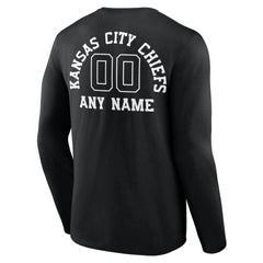Kansas City Chiefs  Personalized Name & Number Monochrome Long Sleeve T-Shirt