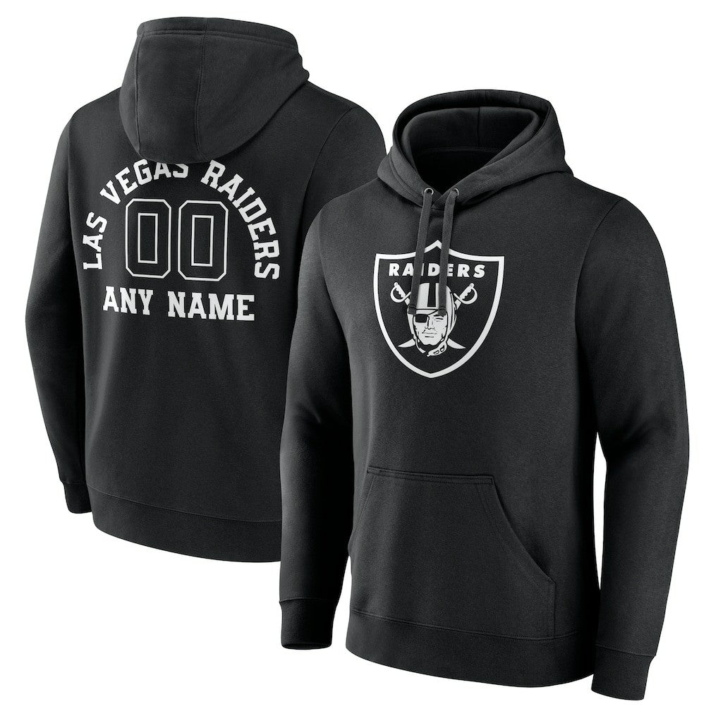 Las Vegas Raiders  Personalized Name & Number Pullover Hoodie