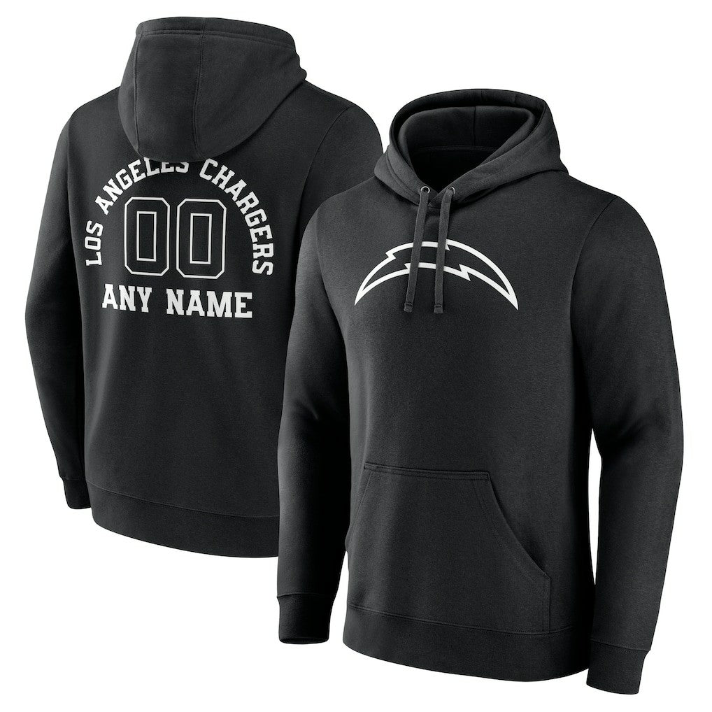 Los Angeles Chargers  Personalized Name & Number Pullover Hoodie