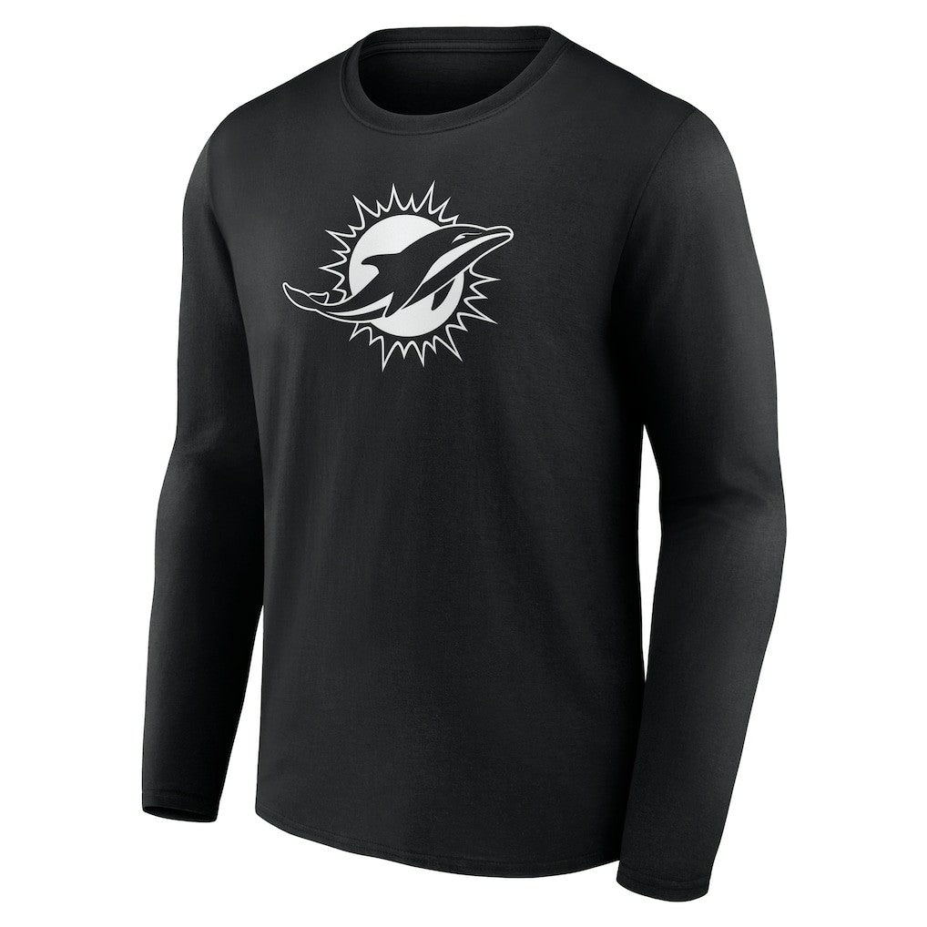 Miami Dolphins  Personalized Name & Number Monochrome Long Sleeve T-Shirt