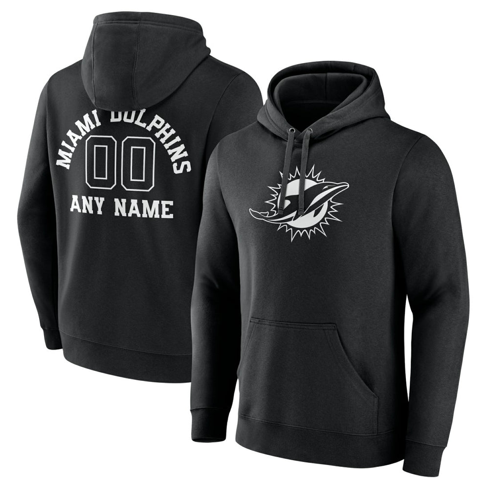 Miami Dolphins  Personalized Name & Number Pullover Hoodie