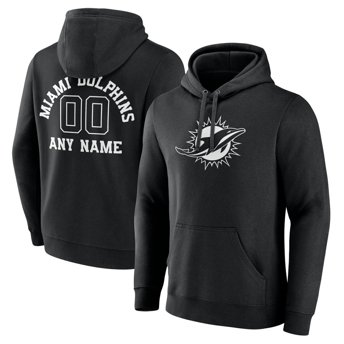 Miami Dolphins  Personalized Name & Number Pullover Hoodie