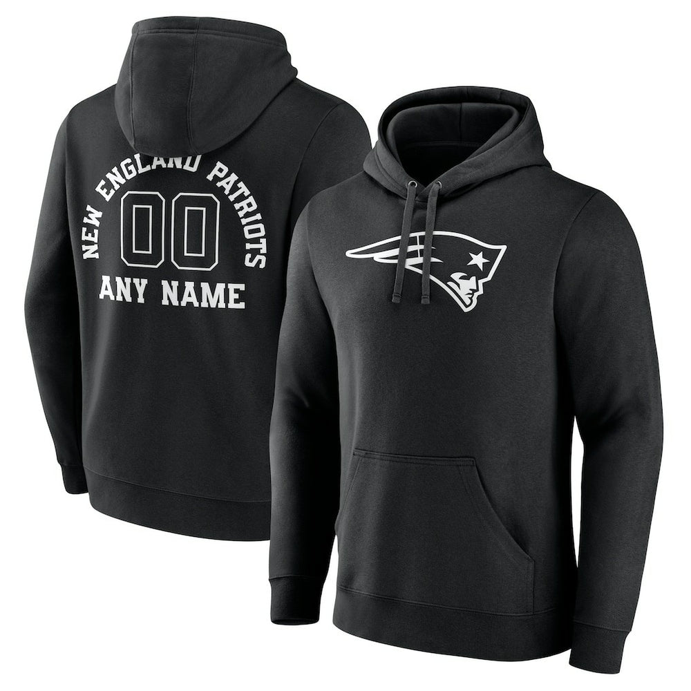 New England Patriots  Personalized Name & Number Pullover Hoodie