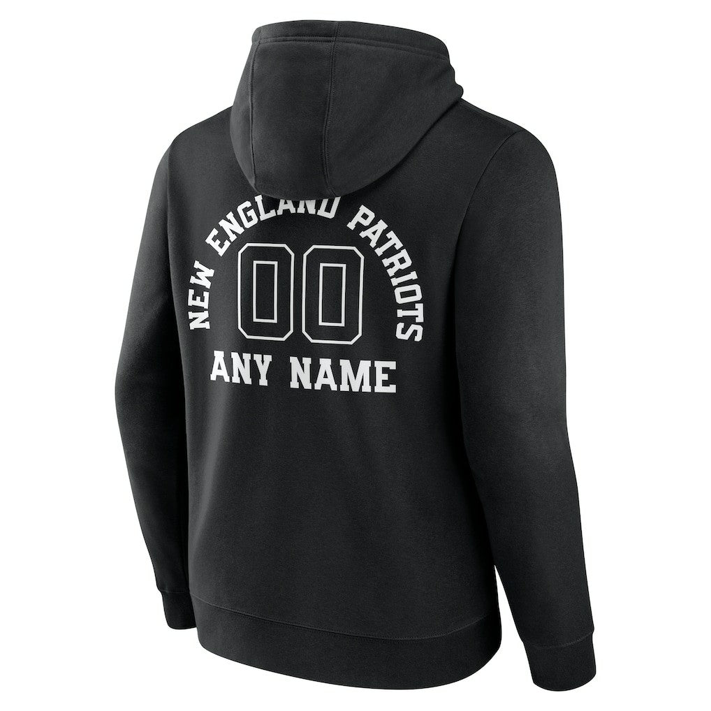 New England Patriots  Personalized Name & Number Pullover Hoodie